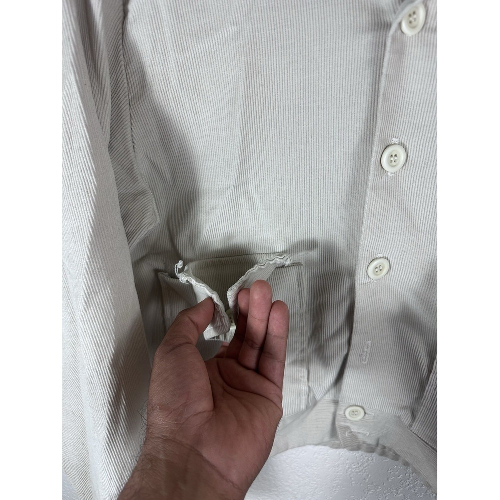 Vintage 70s Tobias Tops Corduroy Jacket Cream Beige Workwear Distressed 1970s - Picture 6 of 15